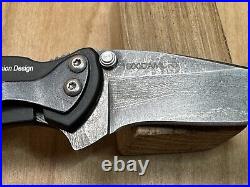 KERSHAW CHIVE 1600DAMCKT Damascus One Of A Kind Custom Wood Handle USA NEAR MINT