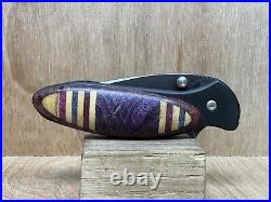 KERSHAW CHIVE 1600DAMCKT Damascus One Of A Kind Custom Wood Handle USA NEAR MINT