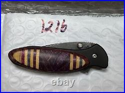 KERSHAW CHIVE 1600DAMCKT Damascus One Of A Kind Custom Wood Handle USA NEAR MINT