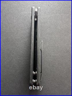 Kansept Anamoly S35VN Crushed Carbon Fiber Damascus Steel Knife