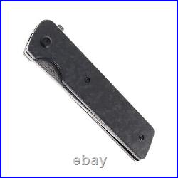 Kansept Anomaly Folding Knife Black/Gray Carbon Fiber Handle Damascus K2038A6