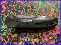 Kansept Cassowary Lightning Strike Finish Titanium Handle Damascus Blade Nib