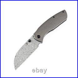 Kansept Convict K1023B4 Folding Knife Damascus+Bronze Anodized Titanium Handle