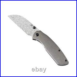 Kansept Convict K1023B4 Folding Knife Damascus+Bronze Anodized Titanium Handle