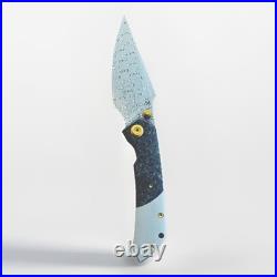 Kansept Fenrir Flipper Knife Beadblasted Titanium+shred Carbon Fiber Handle New