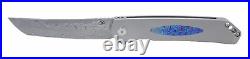 Kansept Hazakura Folding Knife Ti/Timascus Handle Damascus Plain Edge K1019D1
