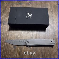 Kansept Integra K1042D1 Damascus Folding Knife Jk Knives Titanium Handle New