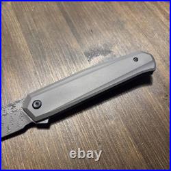 Kansept Integra K1042D1 Damascus Folding Knife Jk Knives Titanium Handle New