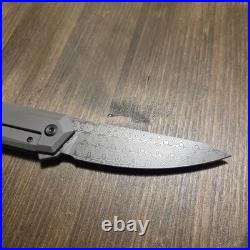Kansept Integra K1042D1 Damascus Folding Knife Jk Knives Titanium Handle New