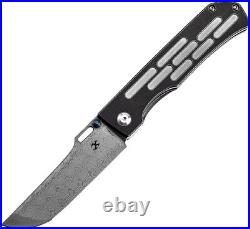 Kansept K1041A6 Reedus 3.5 Damascus Blade Blue Handle Folding Knife