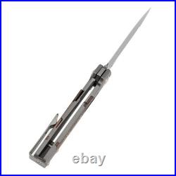 Kansept Kitpu Folding Knife SW Titanium/Copper CF Handle Damascus Plain K2123A5