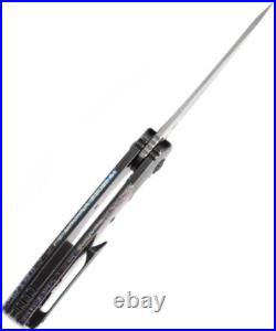 Kansept Knives Cassowary Folding Knife 3 Damascus Steel Blade Titanium Handle