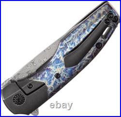 Kansept Knives Cassowary Folding Knife 3 Damascus Steel Blade Titanium Handle