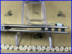 Kansept Knives Convict Folding Knife 3.3 Damascus Steel Blade Titanium Handle