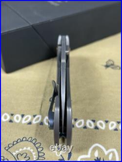 Kansept Knives Convict Folding Knife 3.3 Damascus Steel Blade Titanium Handle