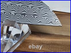 Kansept Knives Convict Titanium Handle 3.3 Damascus Steel Folding Pocket Knife