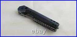 Kansept Knives EDC Tac Button Lock Titanium/CF Folding Damascus Knife