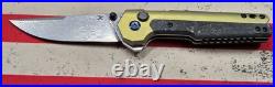 Kansept Knives EDC Tac Damascus Titanium Shred Carbon Fiber #013 Discontinued