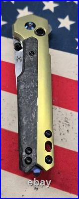Kansept Knives EDC Tac Damascus Titanium Shred Carbon Fiber #013 Discontinued