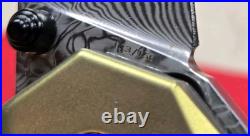 Kansept Knives EDC Tac Damascus Titanium Shred Carbon Fiber #013 Discontinued