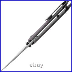 Kansept Knives Fenrir Linerlock Titanium & Micarta Folding Damascus Knife 1034Z2