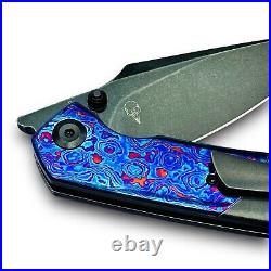 Kansept Knives Folding Knife Timascus/Black Stonewash Titanium S35VN RARE MINT