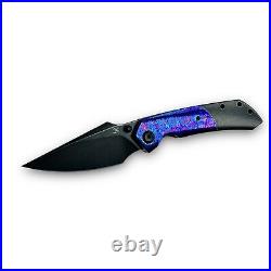 Kansept Knives Folding Knife Timascus/Black Stonewash Titanium S35VN RARE MINT