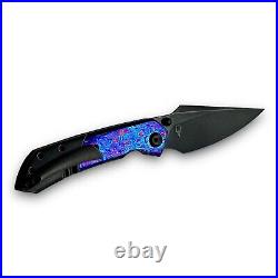 Kansept Knives Folding Knife Timascus/Black Stonewash Titanium S35VN RARE MINT