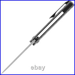 Kansept Knives Foosa Folding Knife 3 Damascus Steel Blade Carbon Fiber Handle