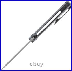 Kansept Knives Foosa Slip Joint Blue & White CF Folding Damascus Knife 2020T2