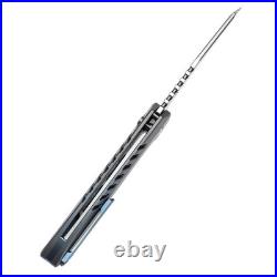 Kansept Knives Kosame Folding Knife 3? Damascus Steel Blade Titanium/CF Handle