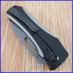 Kansept Knives Loki Frame Folding Knife 3 Damascus Steel Blade Titanium Handle