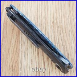 Kansept Knives Prometheus Folding Knife 3.25 Damascus Steel Blade Carbon Fiber