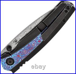 Kansept Knives Raven Framelock Titanium & Timascus Folding Damascus Knife 2109A4