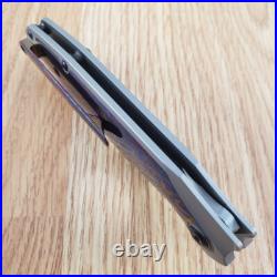 Kansept Knives Tuckamore Folding Knife 3.5 Damascus Steel Blade Titanium Handle