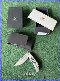 Kansept Orion Folding Knife Handle Damascus Clip Point K1089B2