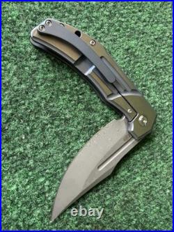 Kansept Orion Folding Knife Handle Damascus Clip Point K1089B2