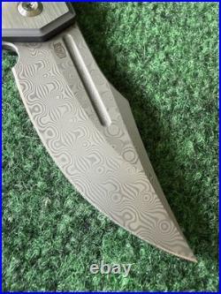 Kansept Orion Folding Knife Handle Damascus Clip Point K1089B2