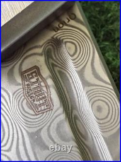 Kansept Orion Folding Knife Handle Damascus Clip Point K1089B2