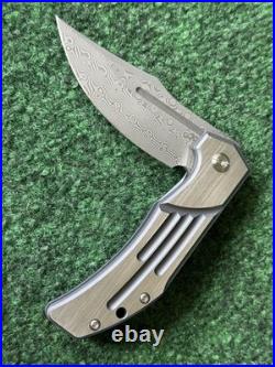 Kansept Orion Folding Knife Handle Damascus Clip Point K1089B2