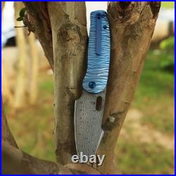 Kansept Orlok Linerlock Folding Knife 3 Damascus Steel Blade Titanium Handle