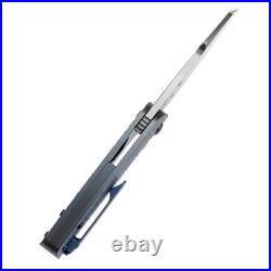 Kansept Orlok Linerlock Folding Knife 3 Damascus Steel Blade Titanium Handle