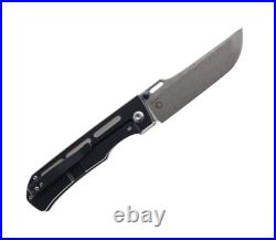 Kansept Reedus Folding Knife Blue/Bead Blast Ti Handle Damascus Plain K1041A6
