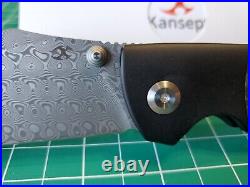 Kansept Shikari With Titanium & Twill CF Handle & Damascus Folding Pocket Knife