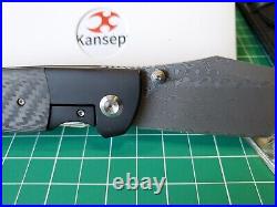 Kansept Shikari With Titanium & Twill CF Handle & Damascus Folding Pocket Knife