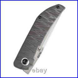 Kansept Tarkin Folding Knife Gray Ti/Bronze Titanium Handle Damascus K1078A3