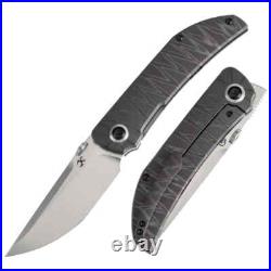 Kansept Tarkin Folding Knife Gray Ti/Bronze Titanium Handle Damascus K1078A3