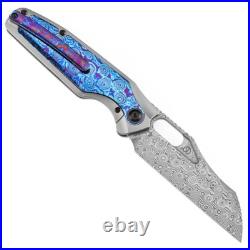 Kansept Tuckamore Folding Knife Ti/Timascus Handle Damascus Sheepsfoot K1052A7