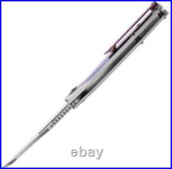 Kansept Tuckamore K1052A7 Damascus Folding Knife Titanium Timascus EDC 3.5 New