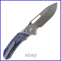 Kanspet Quasar Folding Knife Lightning Strike Ti Handle Damascus Plain K1099V3